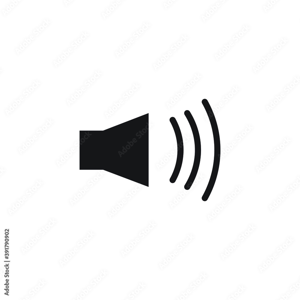 Icon vector graphic of sound audio, good for template web etc Icon vector graphic of sound audio, good for template web etc