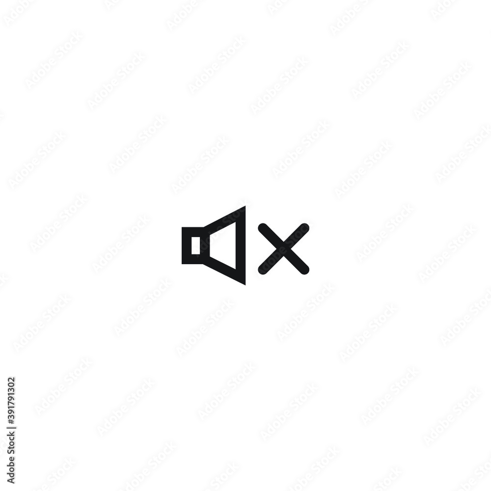 Icon vector graphic of sound audio mute, good for template web etc Icon vector graphic of sound audio mute, good for template web etc
