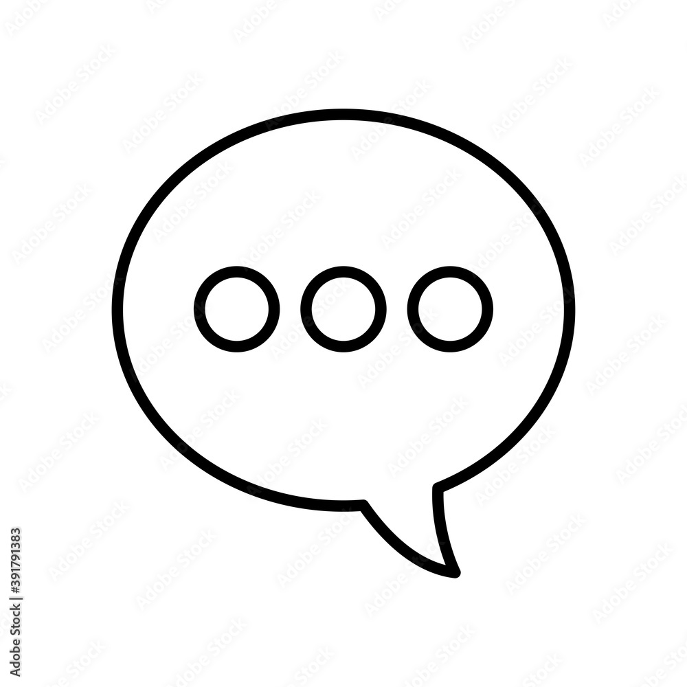 speech bubble icon, line style speech bubble icon, line style