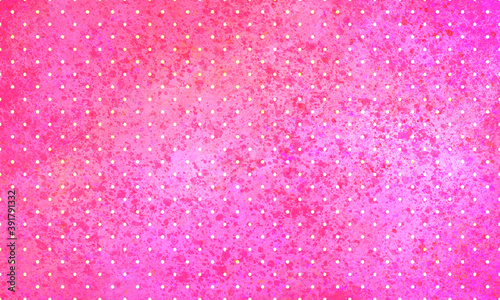 Cute pink magenta bright grunge polka dot background. Spotted background with blots and spots, old texture, with light polka dots. Cute bright background with mixing different colors