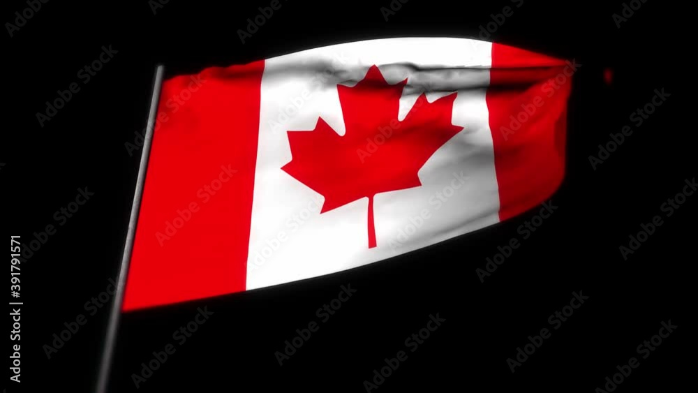 Canada flag , Realistic 3D animation of waving flag. Canada flag waving in the wind. National flag of Canada. seamless loop animation. 4K High Quality, 3D render Canada flag , Realistic 3D animation of waving flag. Canada flag waving in the wind. National flag of Canada. seamless loop animation. 4K High Quality, 3D render
