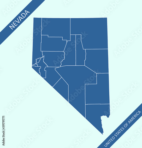 Nevada county map photo