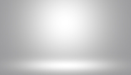 white stage background with gradient light empty room for display your product.