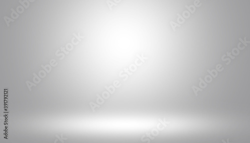 white stage background with gradient light empty room for display your product.