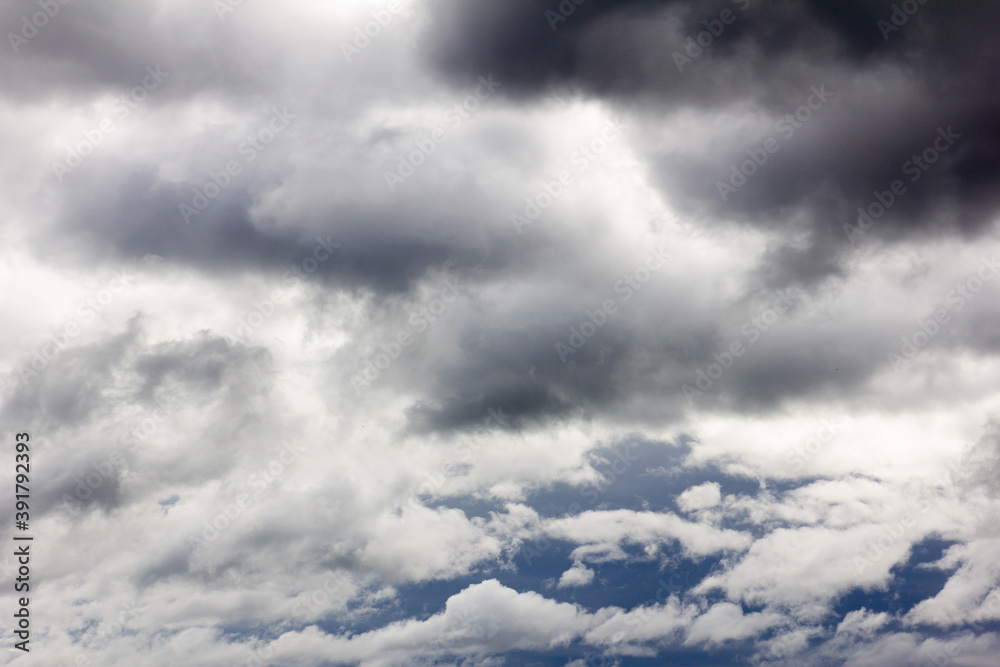 Fototapeta premium Dark cloud before raining strom as background