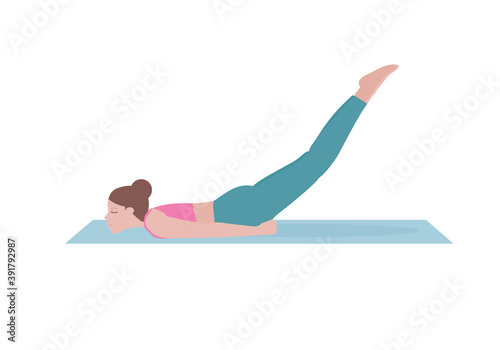Yoga Exercises to Stretch and Strengthen with Full Locust posture. Fat Burning Yoga Workout from Women's Health. Yoga and weight loss. 