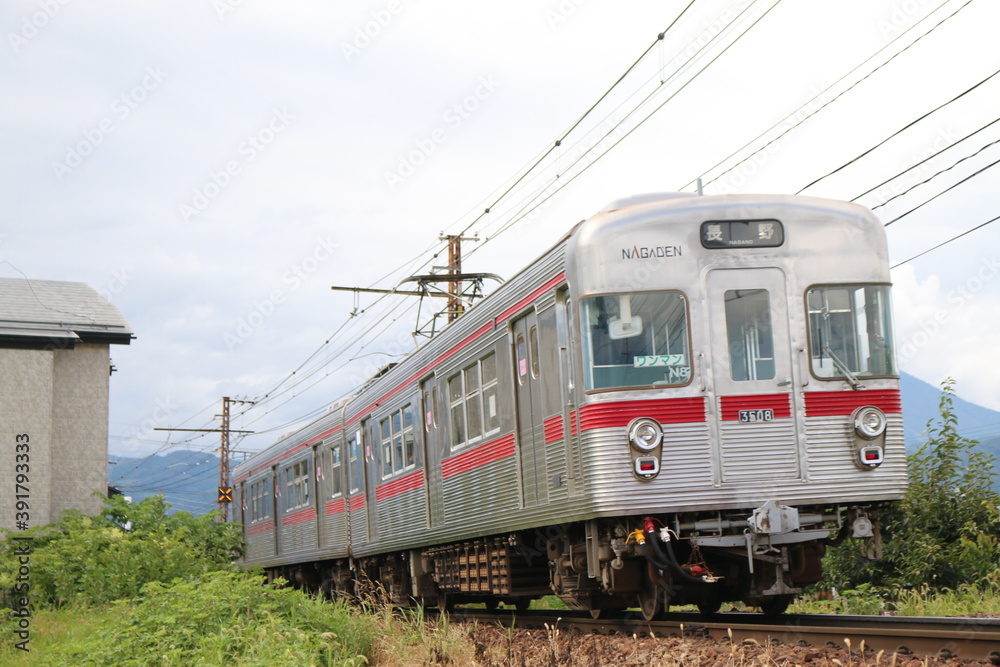 Naklejka premium 長野電鉄の電車