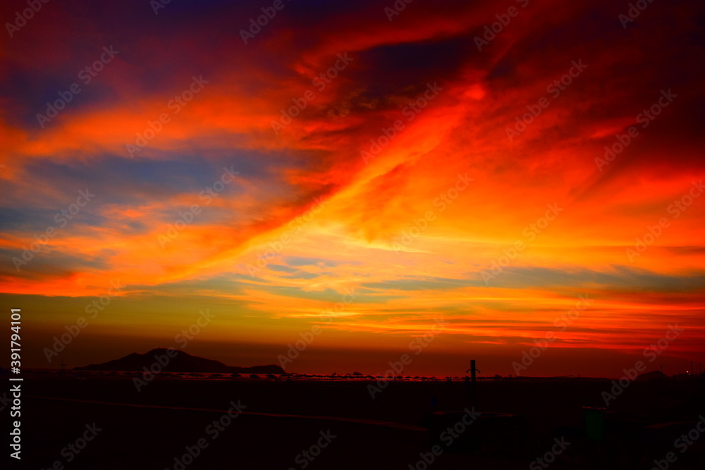 Obraz premium Atardecer en León Dormido, Perú