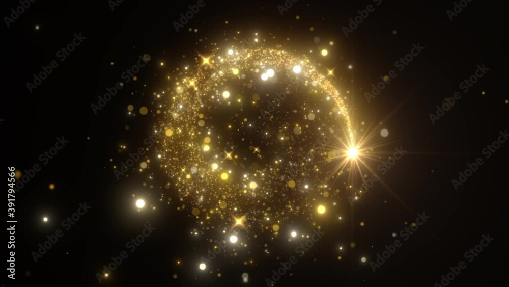 circle particles animation star trail