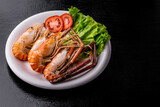 Baked shrimp tasty seafood
