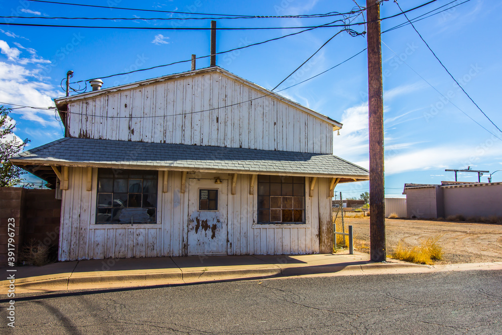 Abandoned Commercial Building With Boarded Up Windows Abandoned Commercial Building With Boarded Up Windows
