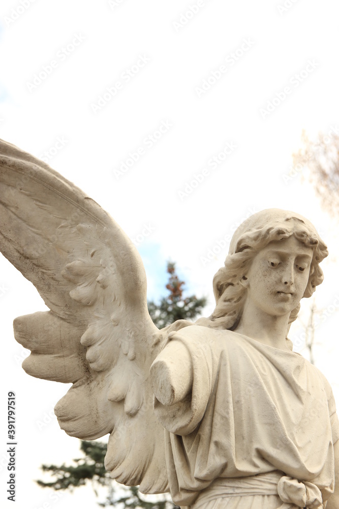 Obraz premium November 7, 2020. Moscow, Russia. Temples and necropolis of the Don Stavropigial Monastery in Moscow