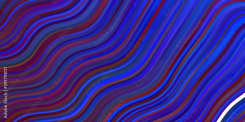 Dark Blue, Red vector template with curves.