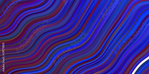 Dark Blue  Red vector template with curves.