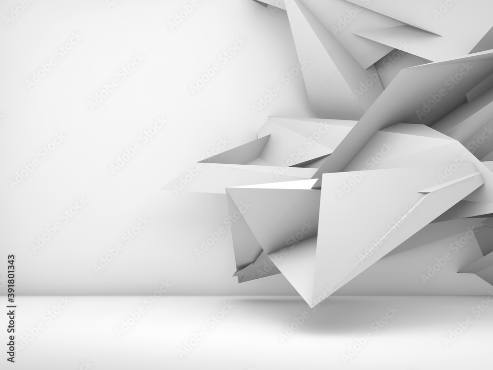 Abstract white 3d interior background Abstract white 3d interior background