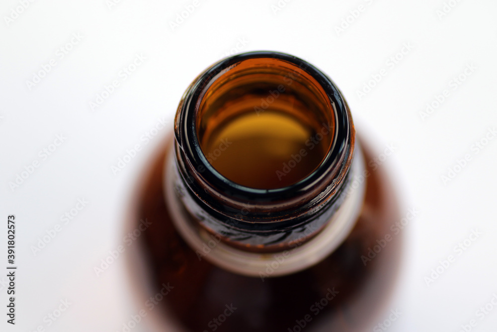 Cough syrup, medicine in bottle 