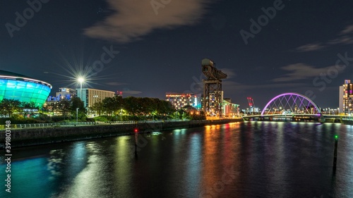Glasgow at night