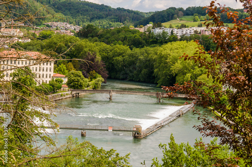 Windisch, Reuss, Brugg, Wasserschloss, Flusslandschaft, Aare, Fluss, Limmat, Reuss, Zusammenfluss, Aareuferschutzgebiet, Wald, Waldweg, Brückenwanderung, Auenschutzpark, Aargau, Sommer, Schweiz photo