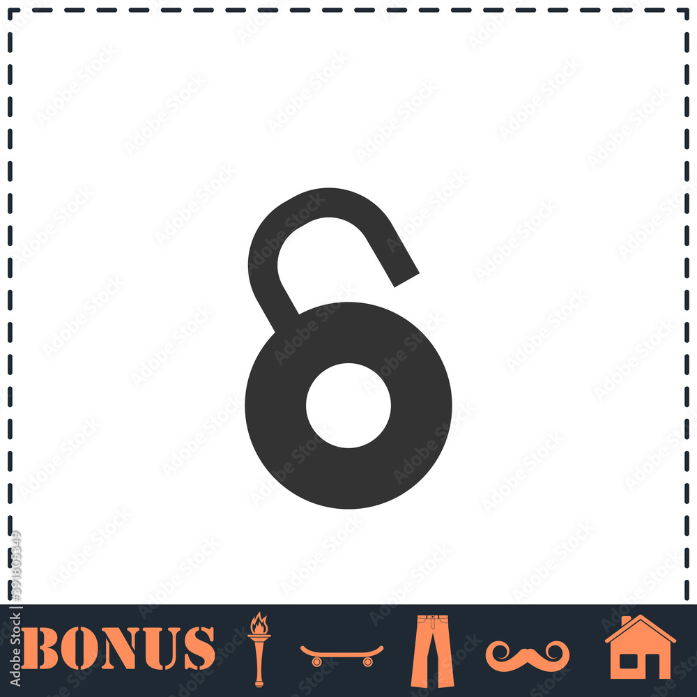 Unlock icon flat Unlock icon flat