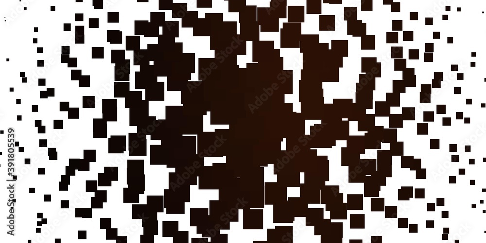 Fototapeta premium Light Brown vector backdrop with rectangles.