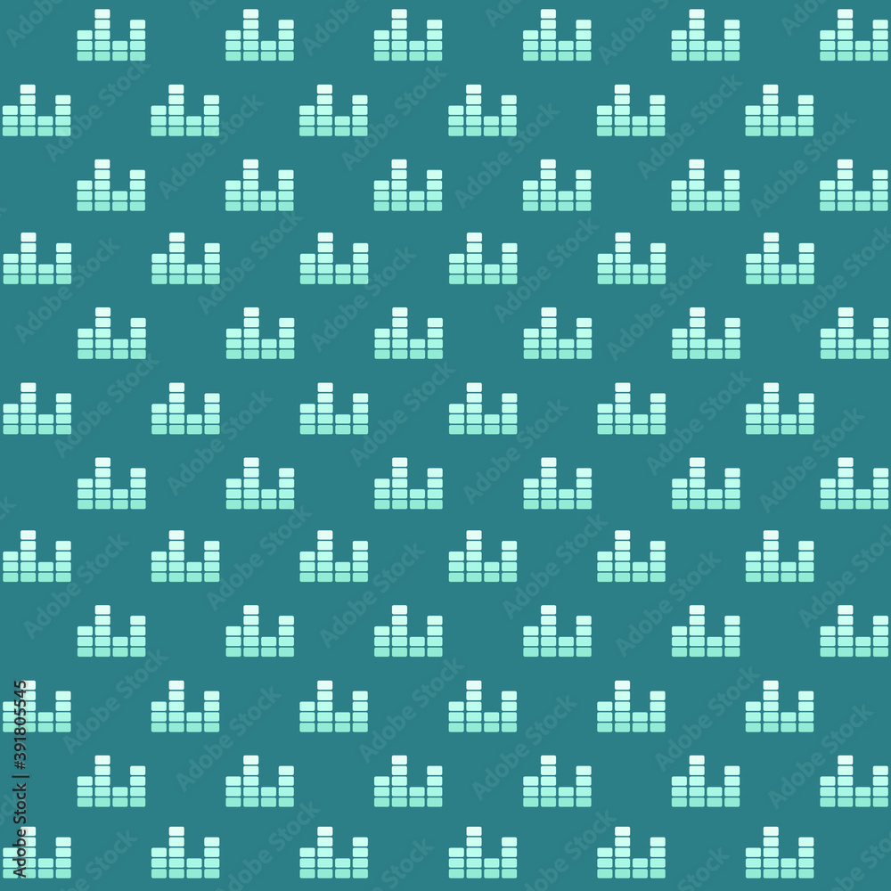 Bass music notes with light and dark blue background repeat pattern Bass music notes with light and dark blue background repeat pattern