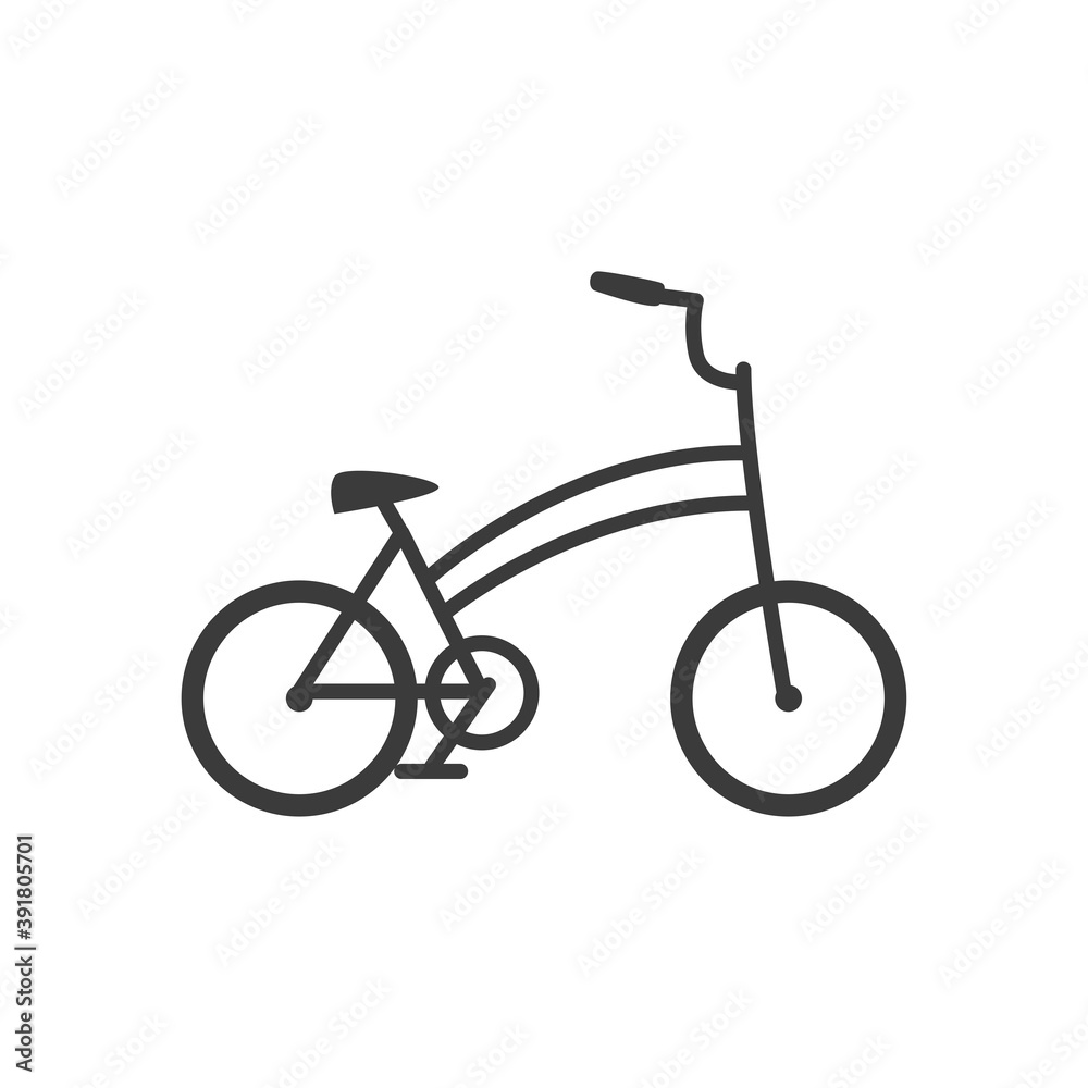 Fototapeta premium bicycle retro transport on white background