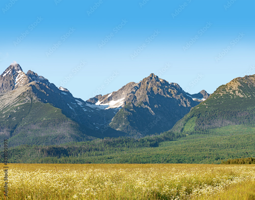 Mountain landscape. Landscape of the Slovak High Tatras. Mountain landscape. Landscape of the Slovak High Tatras.