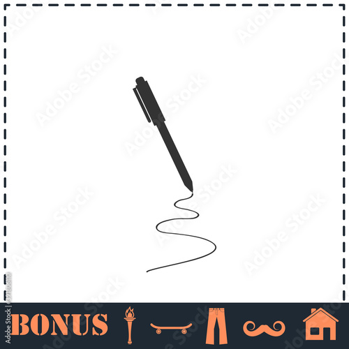 Pen icon flat