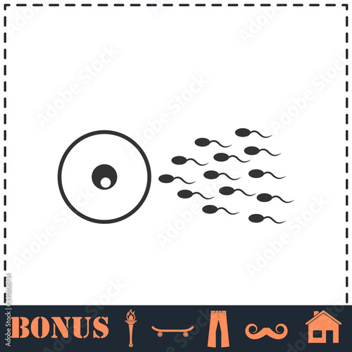 Fertilization icon flat
