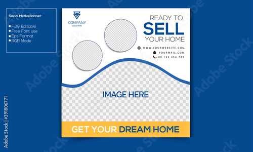Real Estate Sales Promotion Banner for Social Media photo