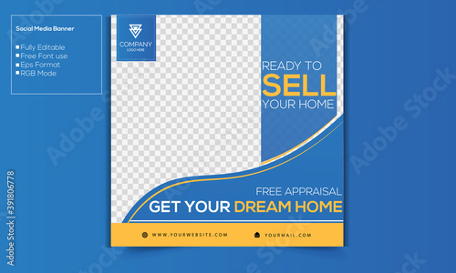Real Estate Sales Promotion Banner for Social Media