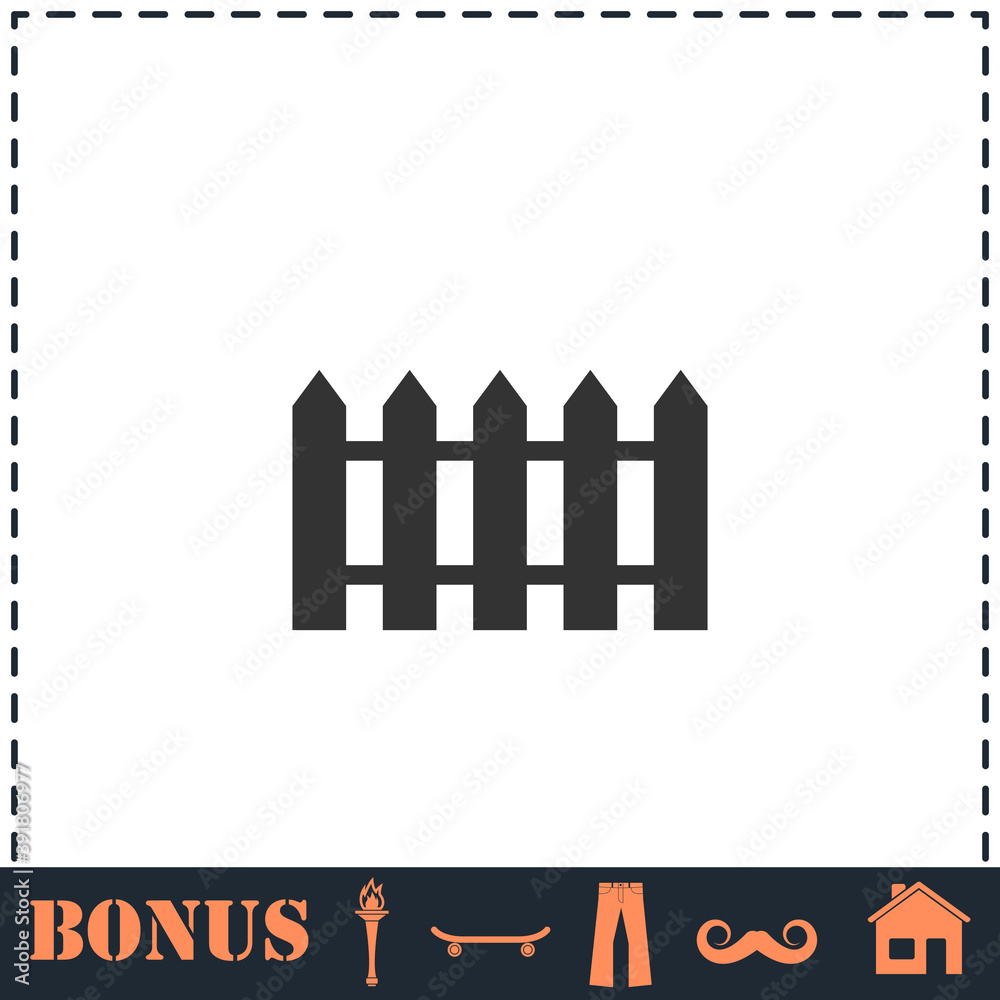 Fence icon flat Fence icon flat