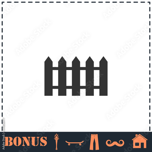 Fence icon flat