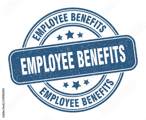 employee benefits stamp. employee benefits label. round grunge sign