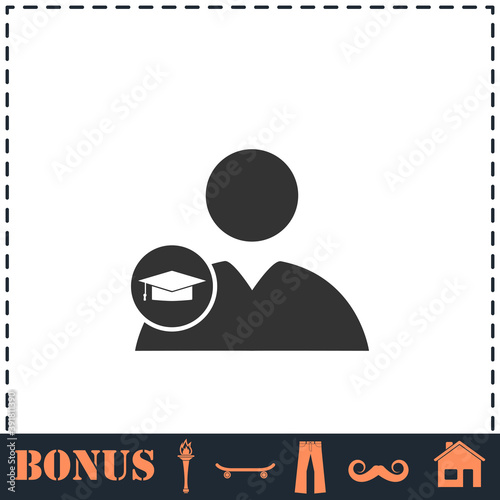 Free Download Student icon flat - GFXLoad
