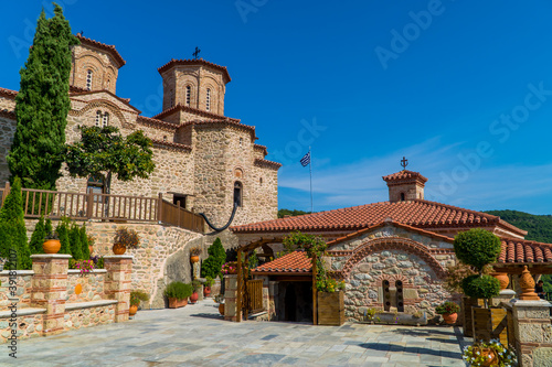 Church in the courtyard of the monastery of Varlaam, Meteora, Thessaly, Greec
