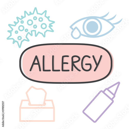 allergy medical concept- vector illustration