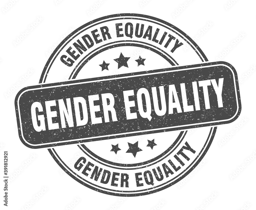 gender equality stamp. gender equality label. round grunge sign