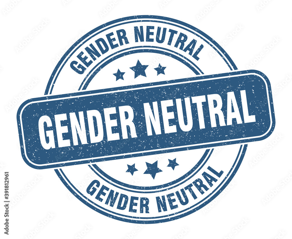Fototapeta premium gender neutral stamp. gender neutral label. round grunge sign