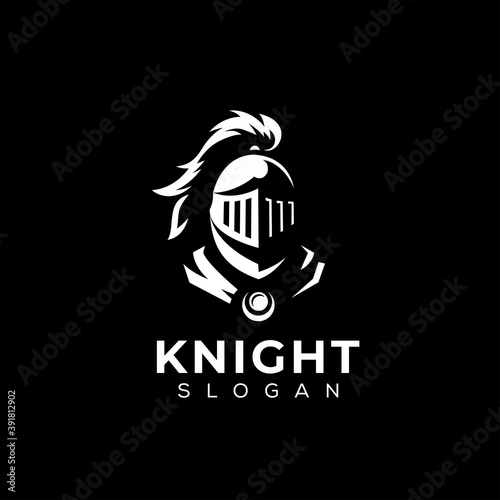 Tablou canvas knight helmet armor logo design