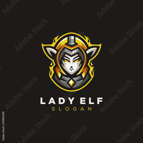 elf lady gaming logo design