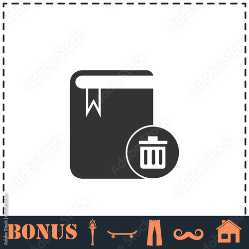 Book icon flat