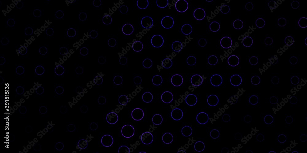 Dark Purple, Pink vector backdrop with circles.