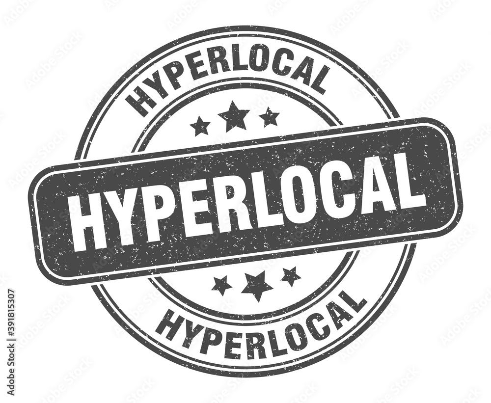 Fototapeta premium hyperlocal stamp. hyperlocal label. round grunge sign