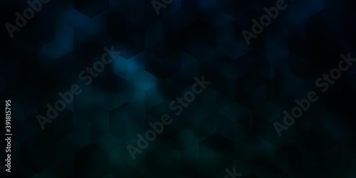 Dark Blue, Green vector texture with colorful hexagons.