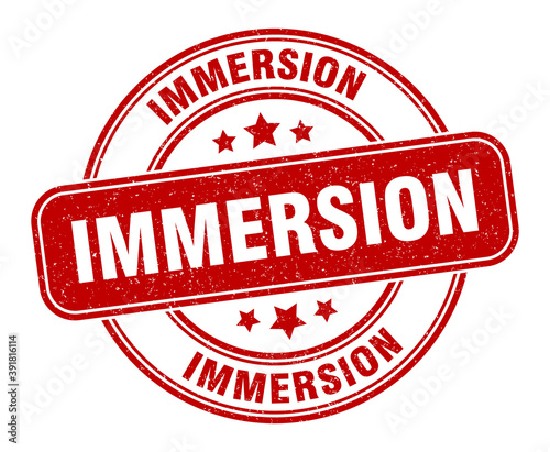 immersion stamp. immersion label. round grunge sign
