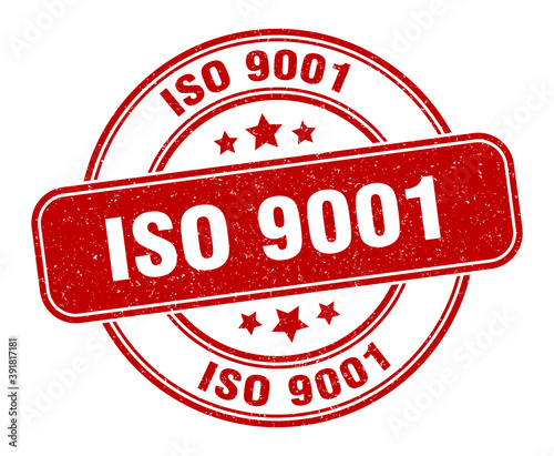 iso 9001 stamp. iso 9001 label. round grunge sign