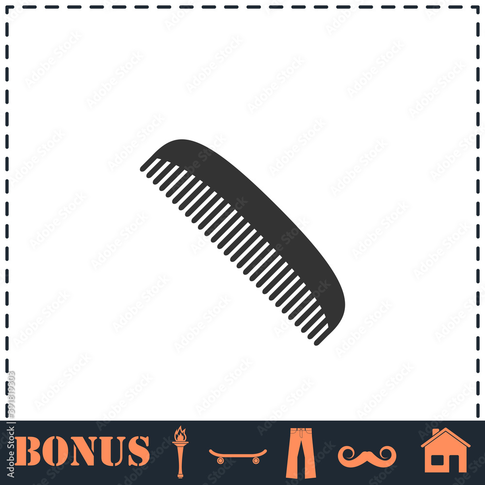 Comb icon flat Comb icon flat