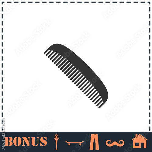 Comb icon flat