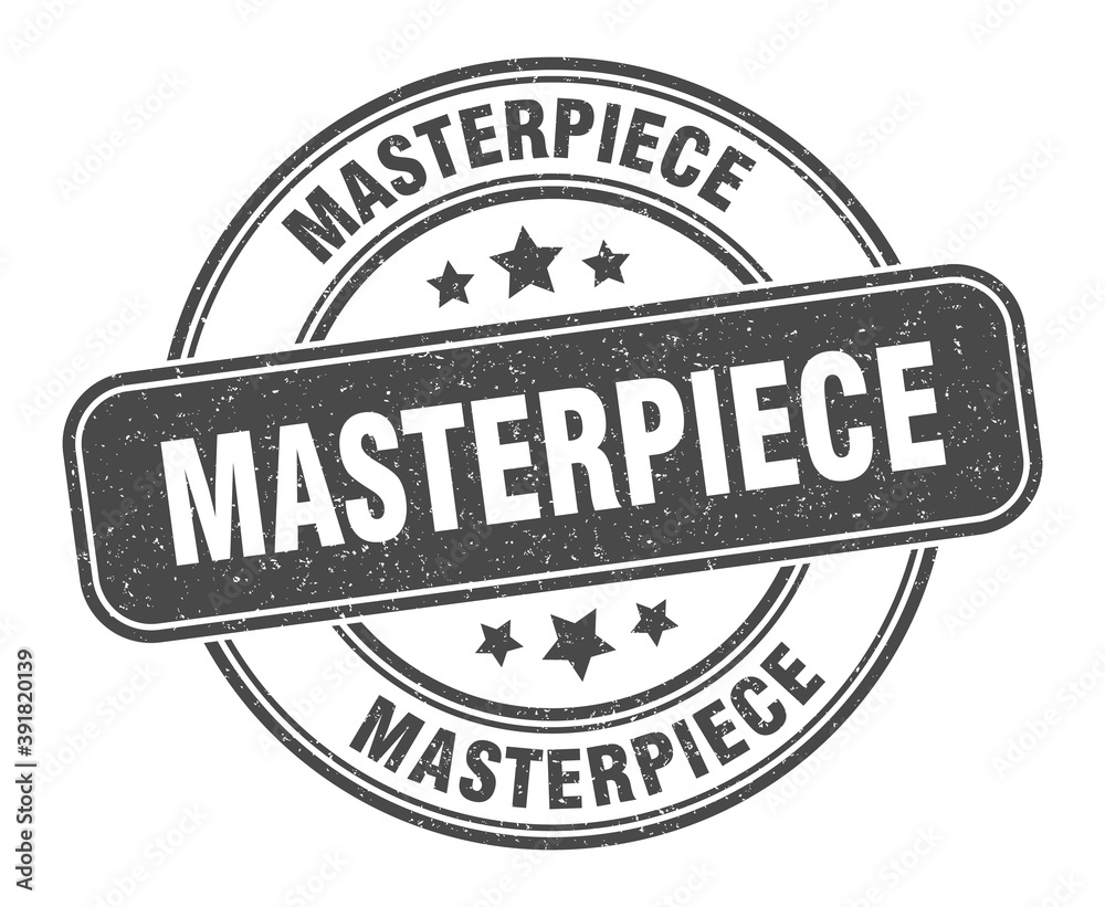 masterpiece stamp. masterpiece label. round grunge sign